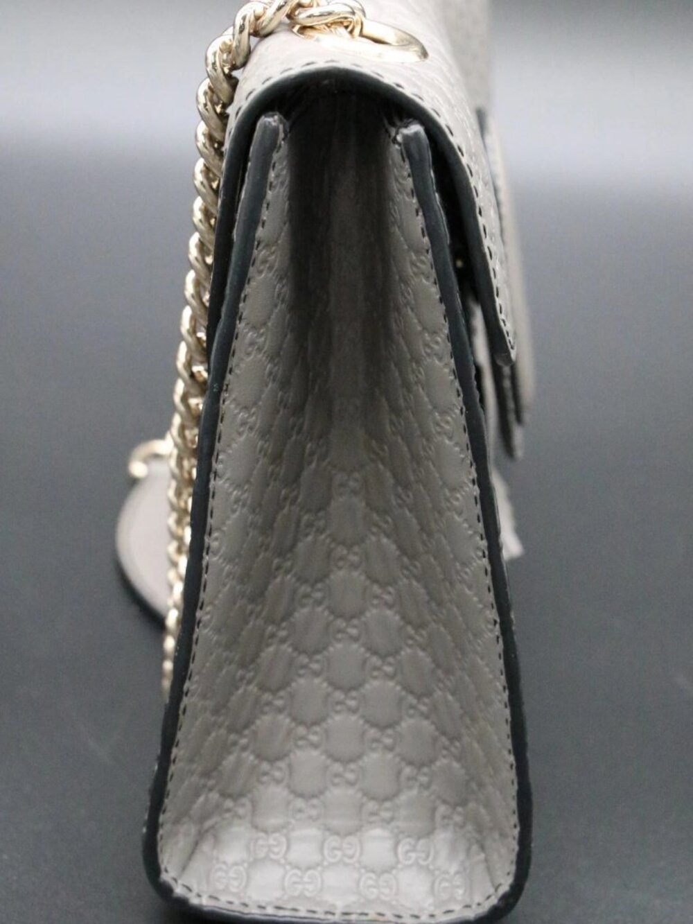 Gucci Emily Micro Guccisima Horsebit Medium Chain Bag - Gray - Picture 11 of 15